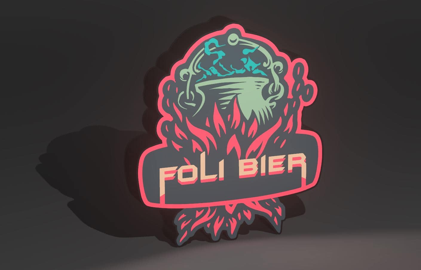 Leuchtbox für Foli Bier